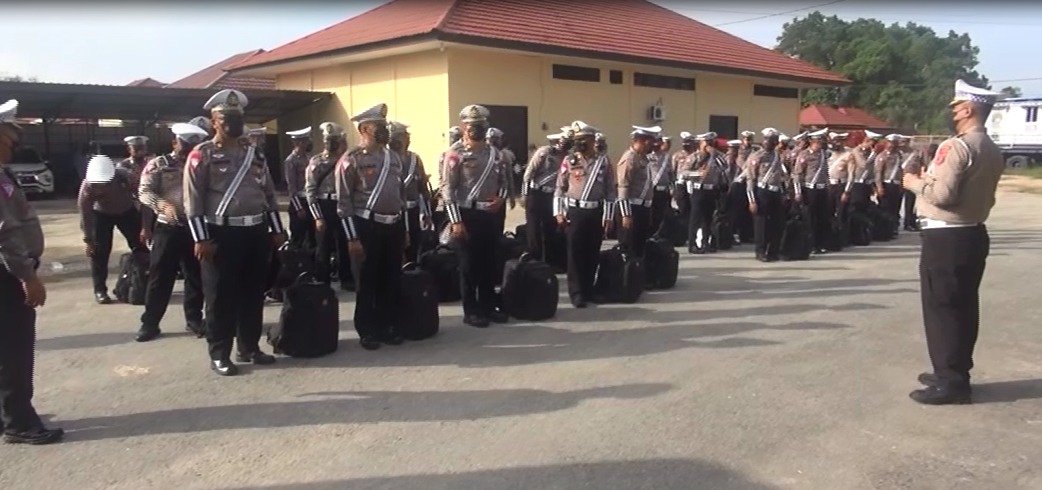 Pengamanan G20, Personil Ditlantas Polda Sultra Resmi Diberangkatkan ke Bali