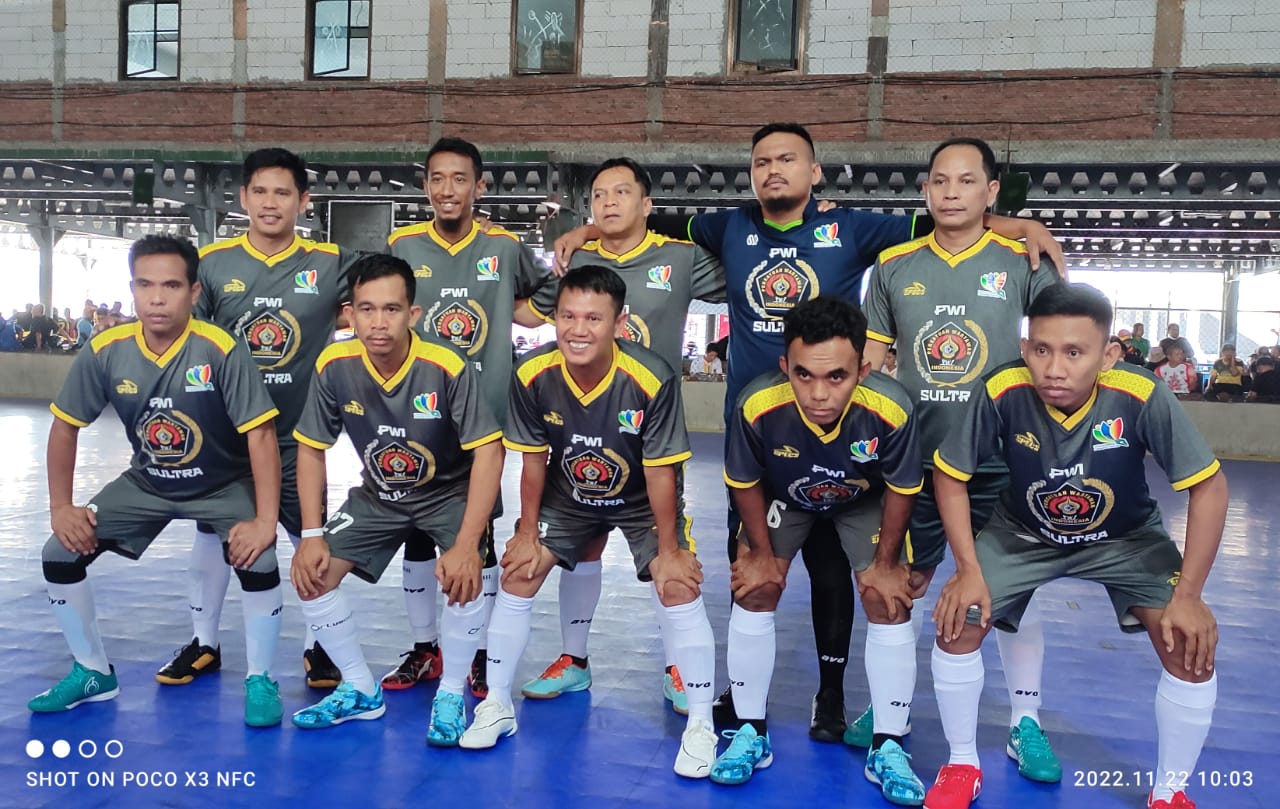 Laga Perdana Porwanas ke-XIII, Tim Futsal PWI Sultra Menang Lawan Papua Barat