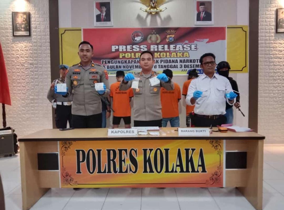 Periode 2022, Polres Kolaka Ungkap 36 Kasus Narkoba BB 256 Gram