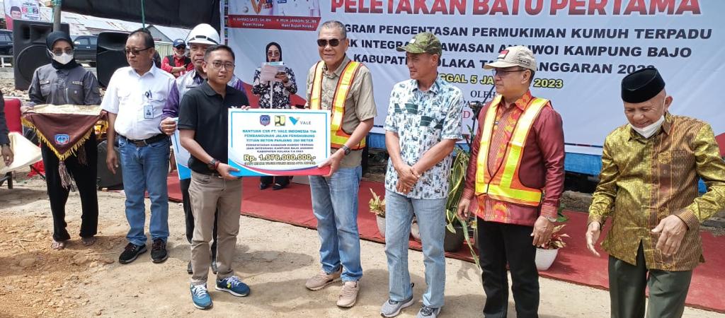 PT Vale Dukung Pengentasan Permukiman Kumuh Kampung Bajo Anaiwoi Kolaka