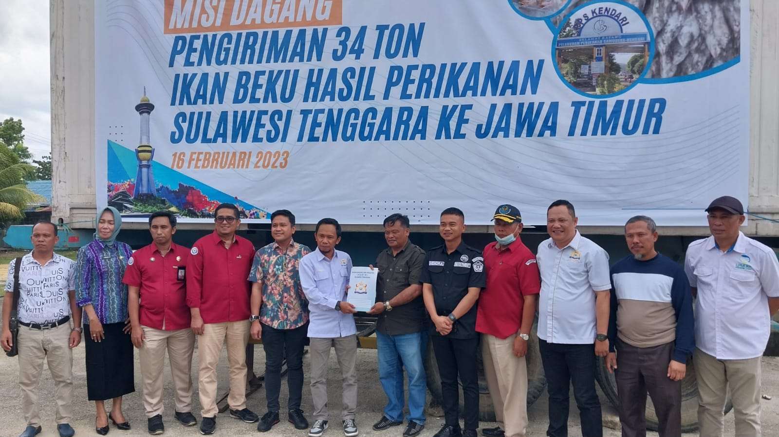 Misi Dagang, KADIN Sultra Kirim 34 Ton Ikan Beku ke Jawa Timur