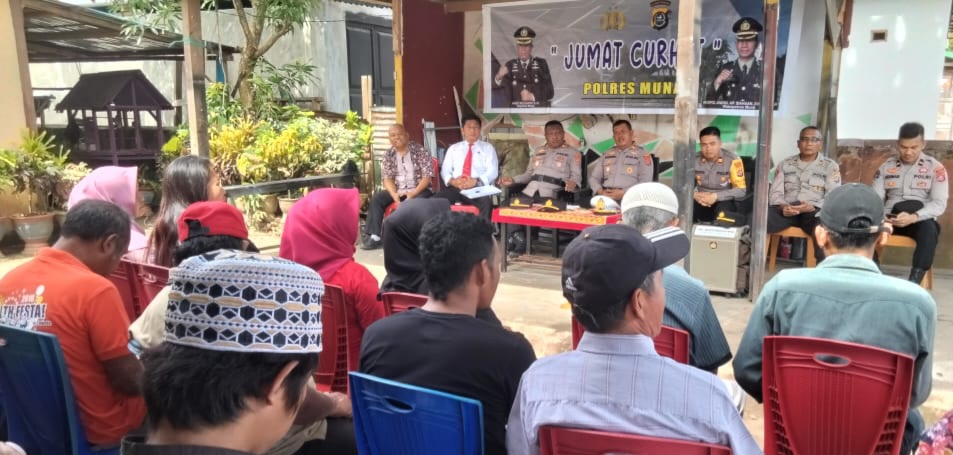 Polres Muna Gelar Jumat Curhat di Katobu, Warga Keluhkan Knalpot Bogar