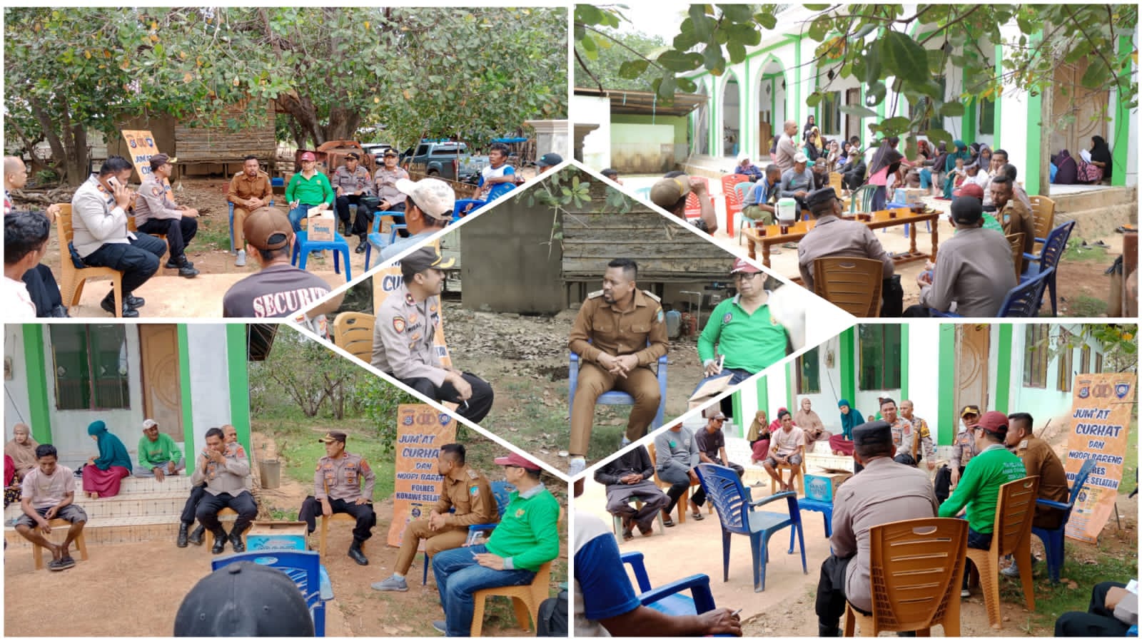 Ngopi Bareng Polres Konsel, Warga Keluhkan Sulitnya Trasportasi Anak Sekolah dan Jalan Rusak