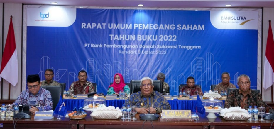 Ali Mazi Minta Komisaris dan Direksi Bank Sultra Sinergi Dorong Ekonomi Daerah