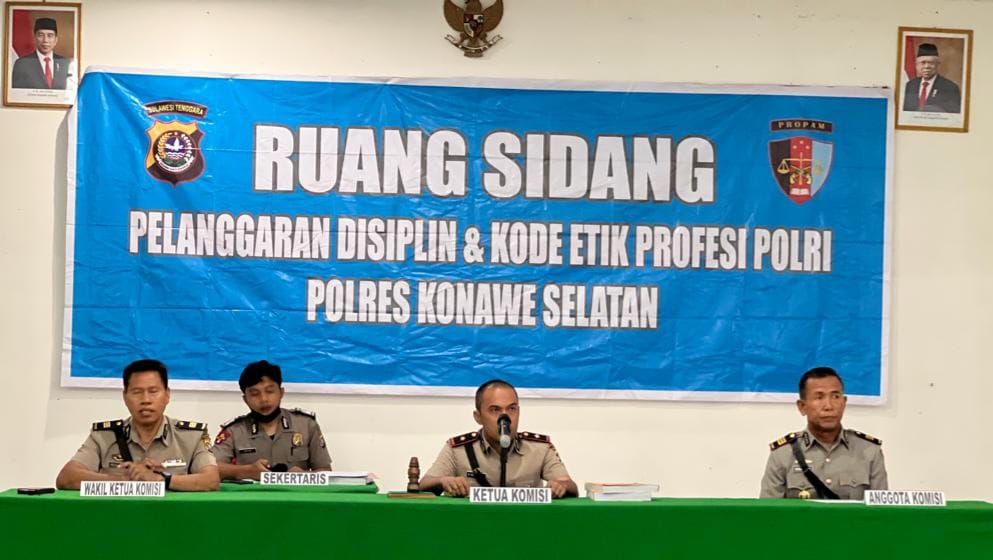 Dua Personel Polres Konsel Diberhentikan Tidak Dengan Hormat