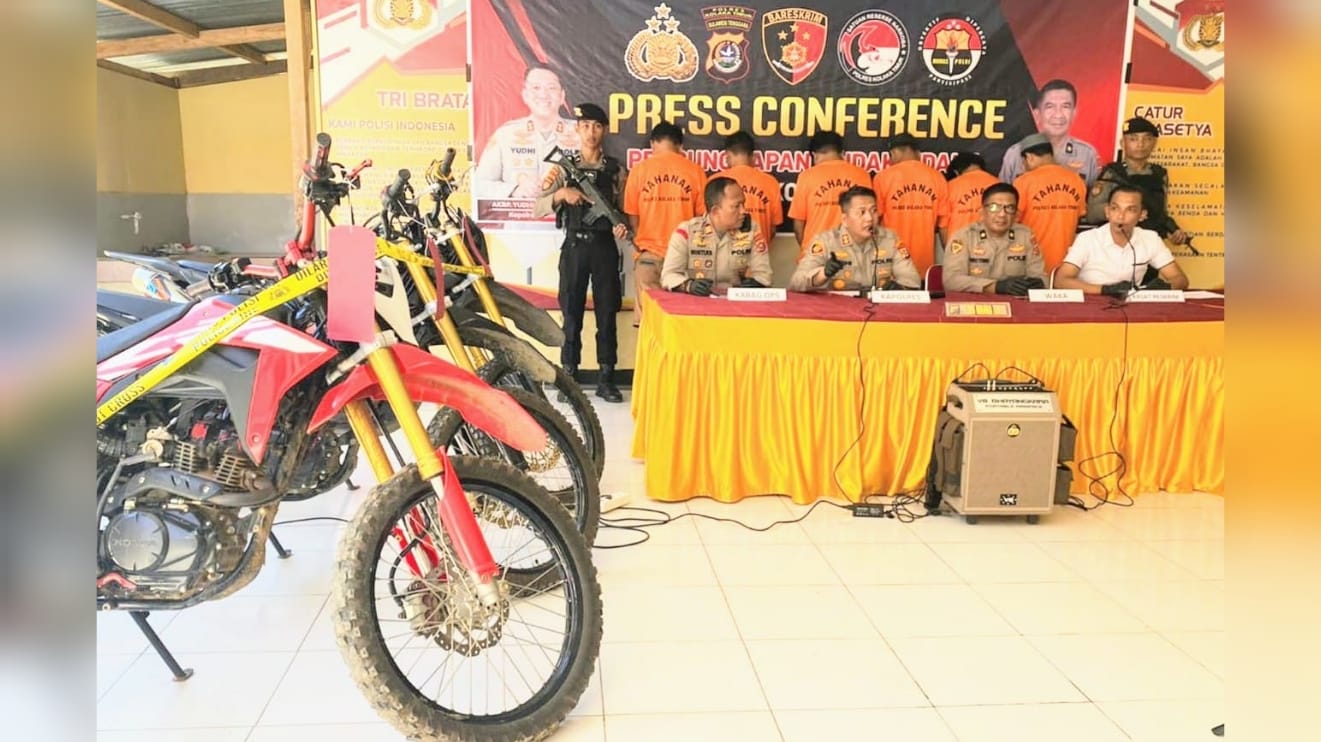 Polres Koltim Berhasil Menangkap 6 Terduga Pelaku Curanmor