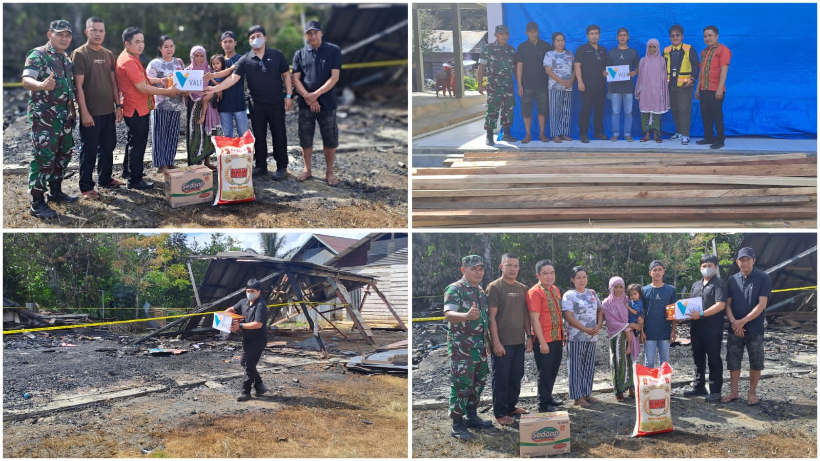 PT Vale Serahkan Bantuan untuk Korban Kebakaran di Desa Puubunga Kolaka