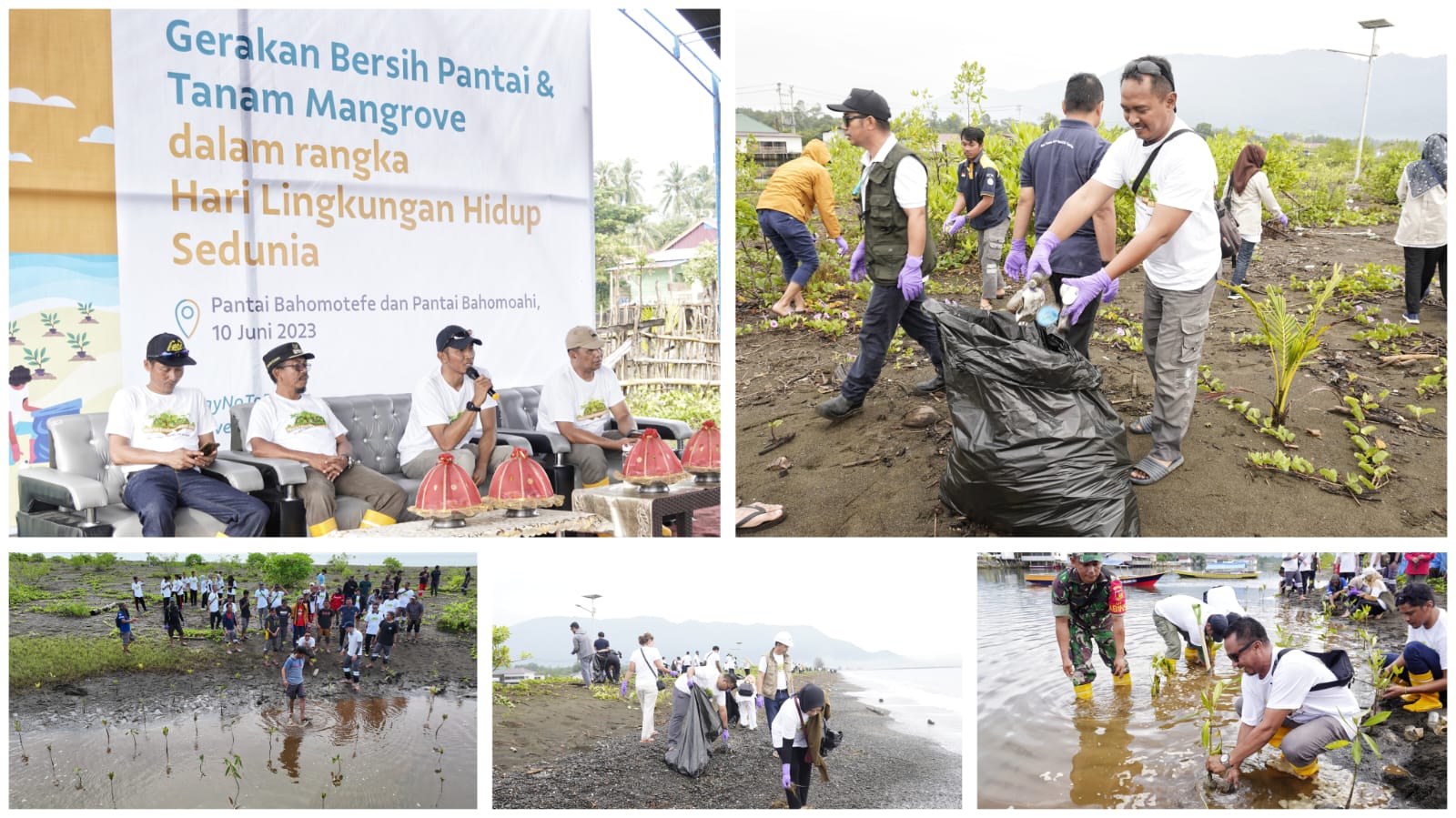 Komitmen Lestarikan Lingkungan, PT Vale IGP Morowali Bersihkan Pantai dan Tanam Mangrove