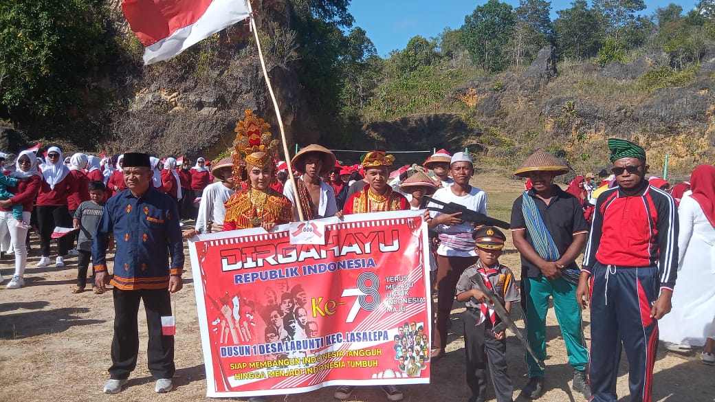 Meriahkan HUT Ke-78 RI, RK I Desa Labunti Muna Ikut Pawai Karnaval Bernuasa Kemerdekaan