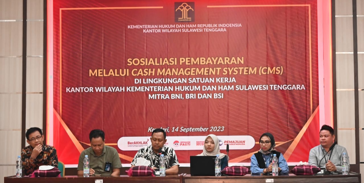 Kemenkumham Sulawesi Tenggara Sosialisasikan Pembayaran CSM Pada Bendahara Satker