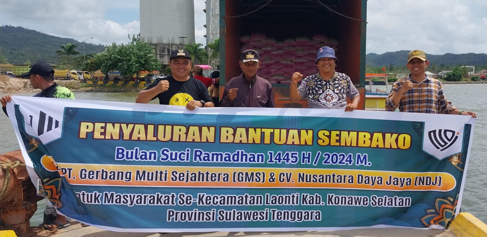 PT GMS Salurkan Bantuan 100 Ton Beras Untuk Warga Laonti