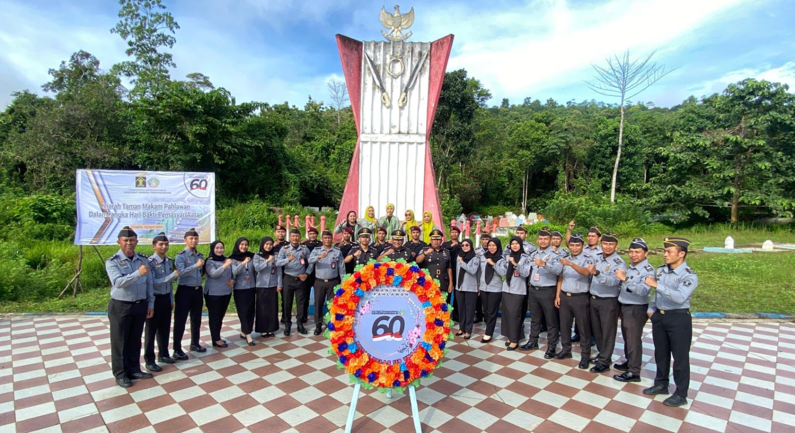 Jelang HBP ke-60, Rutan Unaaha Gelar Ziarah dan Tabur Bunga di Taman Makam Pahlawan Asao