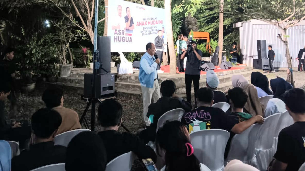 Paslon ASR-Hugua Bincang Santai Bersama Ratusan Milenial Sultra