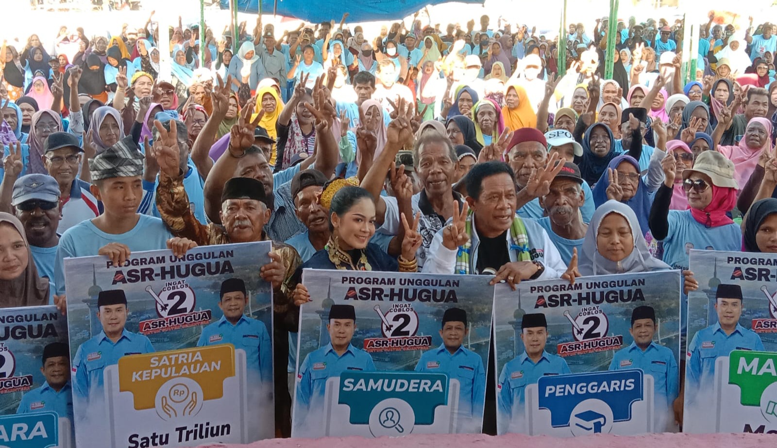 Kampanye di Pulau Talaga, ASR-Hugua Disambut Ratusan Pendukung