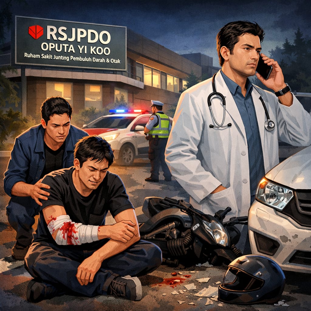 Oknum Dokter RS Jantung Kendari Terlibat Laka Lantas, Korban Alami 27 Jahitan, Keluarga Minta Tanggung Jawab