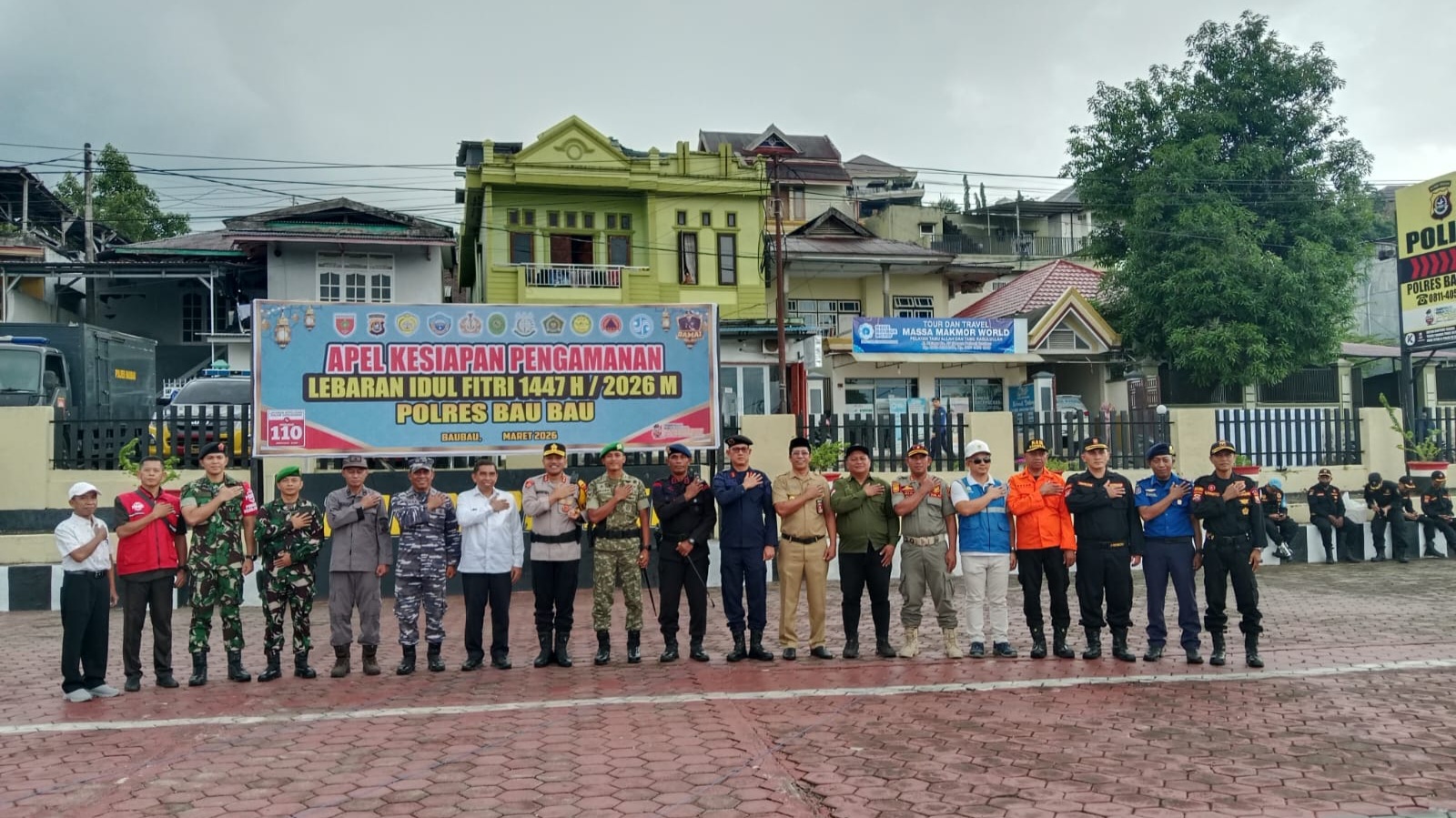 Ratusan Aparat Gabungan Dikerahkan Amankan Pawai Takbiran dan Idulfitri 2026 di Baubau