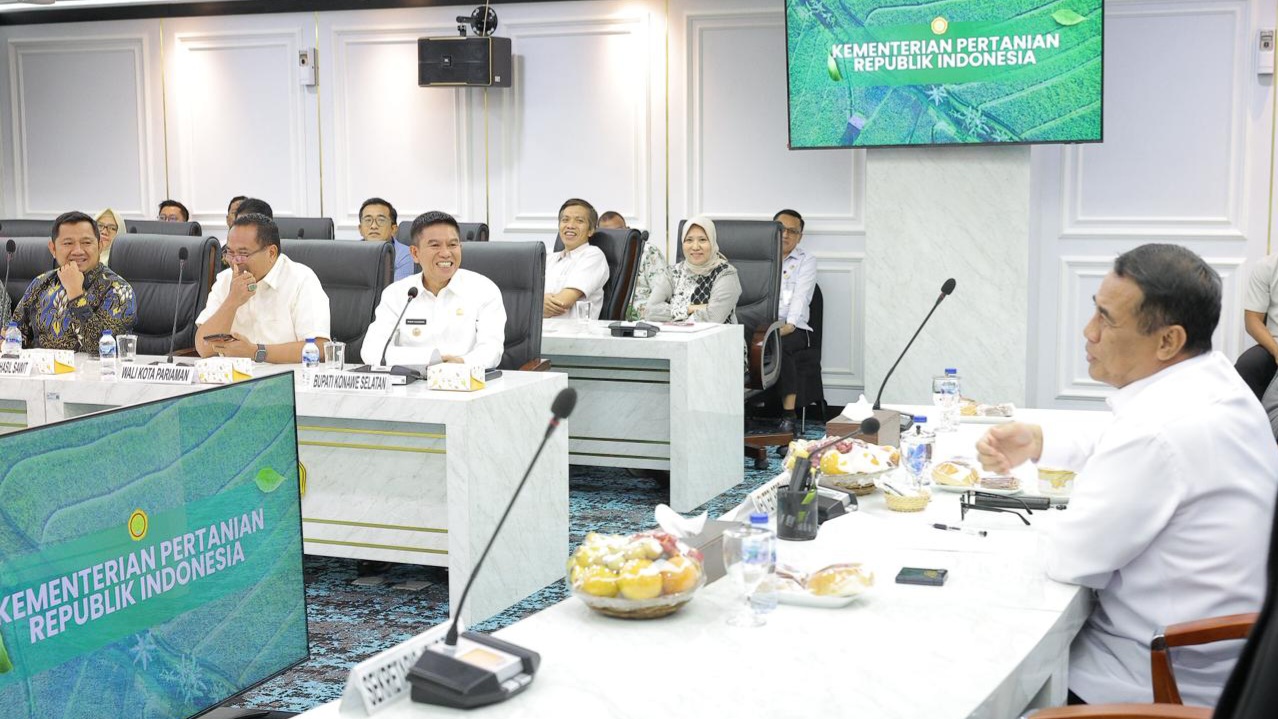 Bupati Konawe Selatan Audiensi dengan Menteri Pertanian Bahas Swasembada Pangan dan Energi