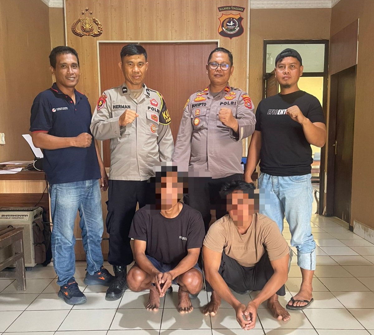Polsek Tinanggea Tangkap Dua Pemuda Terduga Pelaku Penganiayaan