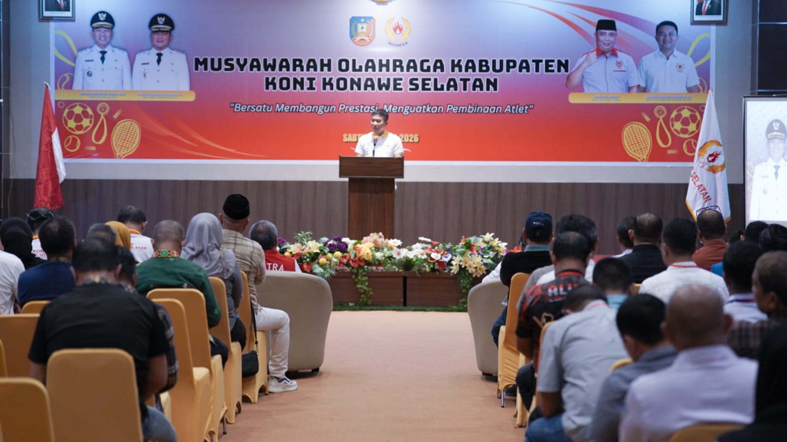 Buka Musda KONI Konsel, Bupati Irham Kalenggo Tekankan Penguatan Organisasi dan Regenerasi Atlet