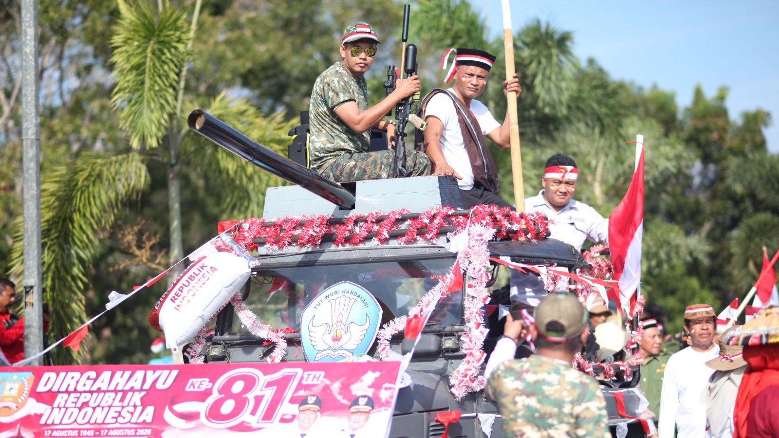 Meriahkan HUT Ke-81 RI, Pemkab Konawe Selatan Gelar Karnaval Perjuangan Kebangsaan
