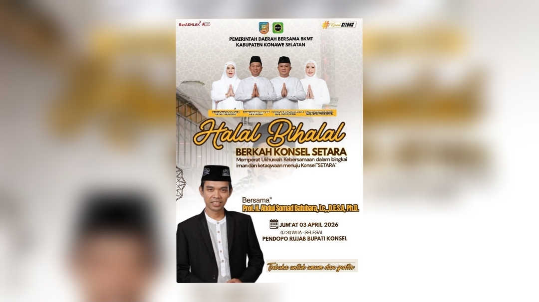 Pemkab Konsel Gelar Halalbihalal Akbar Hadirkan Ustaz Abdul Somad, Ini Jadwal dan Lokasinya