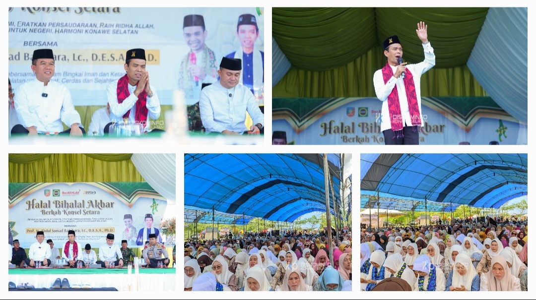 Gemuruh Ribuan Jemaah Halalbihalal Berkah Konsel SETARA, Simbol Kedekatan Pemimpin dan Rakyat dalam Bingkai Spiritual