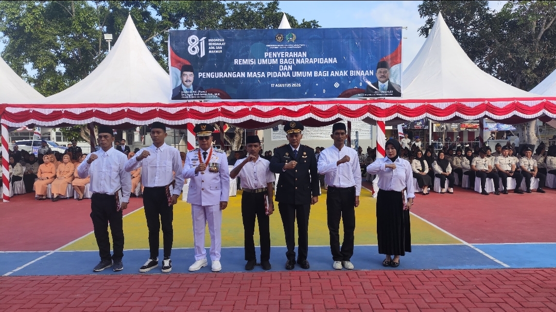 1.943 Warga Binaan di Sultra Terima Remisi HUT ke-81 RI, 18 Orang Langsung Bebas