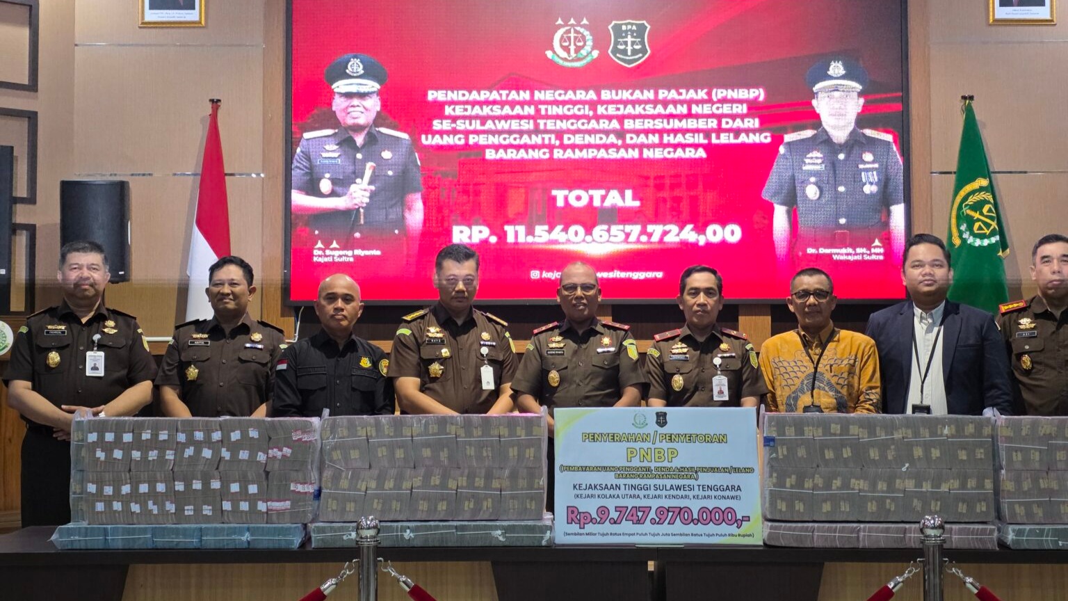 Kejati Sultra Setor PNBP Rp9,74 Miliar ke Kas Negara