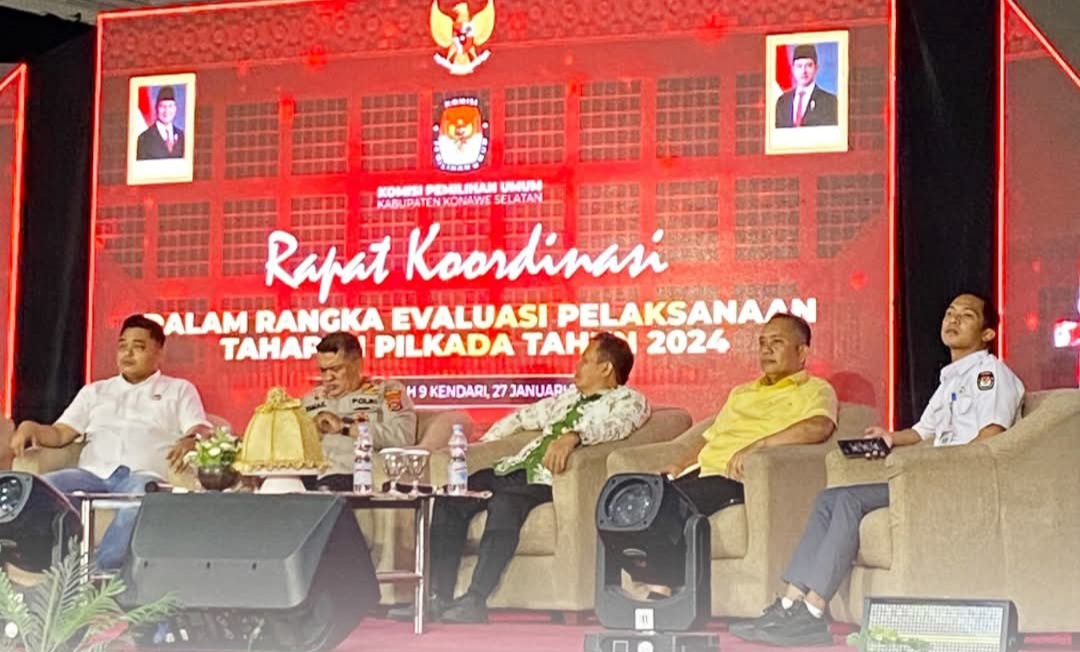 Evaluasi Tahapan Pilkada 2024, KPU Konawe Selatan Gelar Rakor