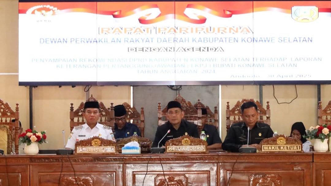 DPRD Konawe Selatan Gelar Paripurna LKPJ Bupati 2024