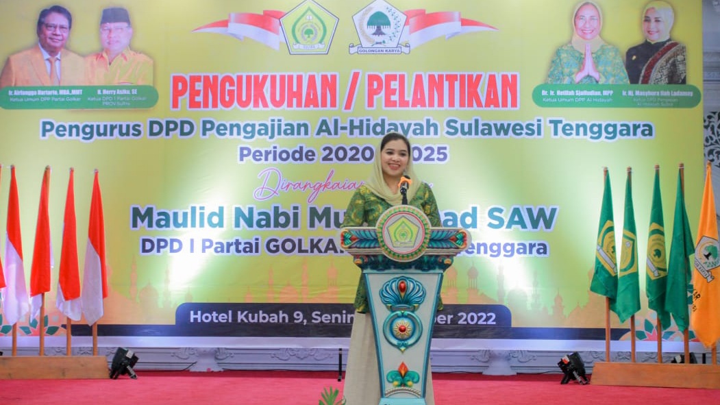 Wa Ode Rabiah Sebut Hj. Masyura Sosok yang Tepat Pimpin DPD Pengajian Al-Hidayah Sultra