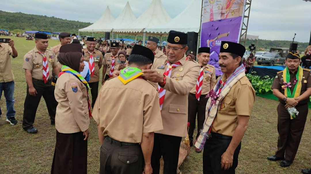 Kwarda Gerakan Pramuka Sultra Gelar Perkemahan Karang Pamitran di Buton Tengah