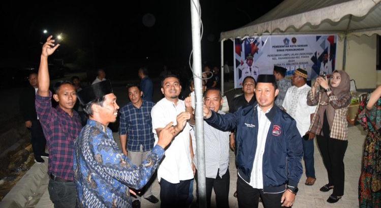 Resmikan Lampu Jalan di Rahandouna, Asmawa Tosepu Ajak Warga Jaga Keamanan - Ketertiban Masyarakat