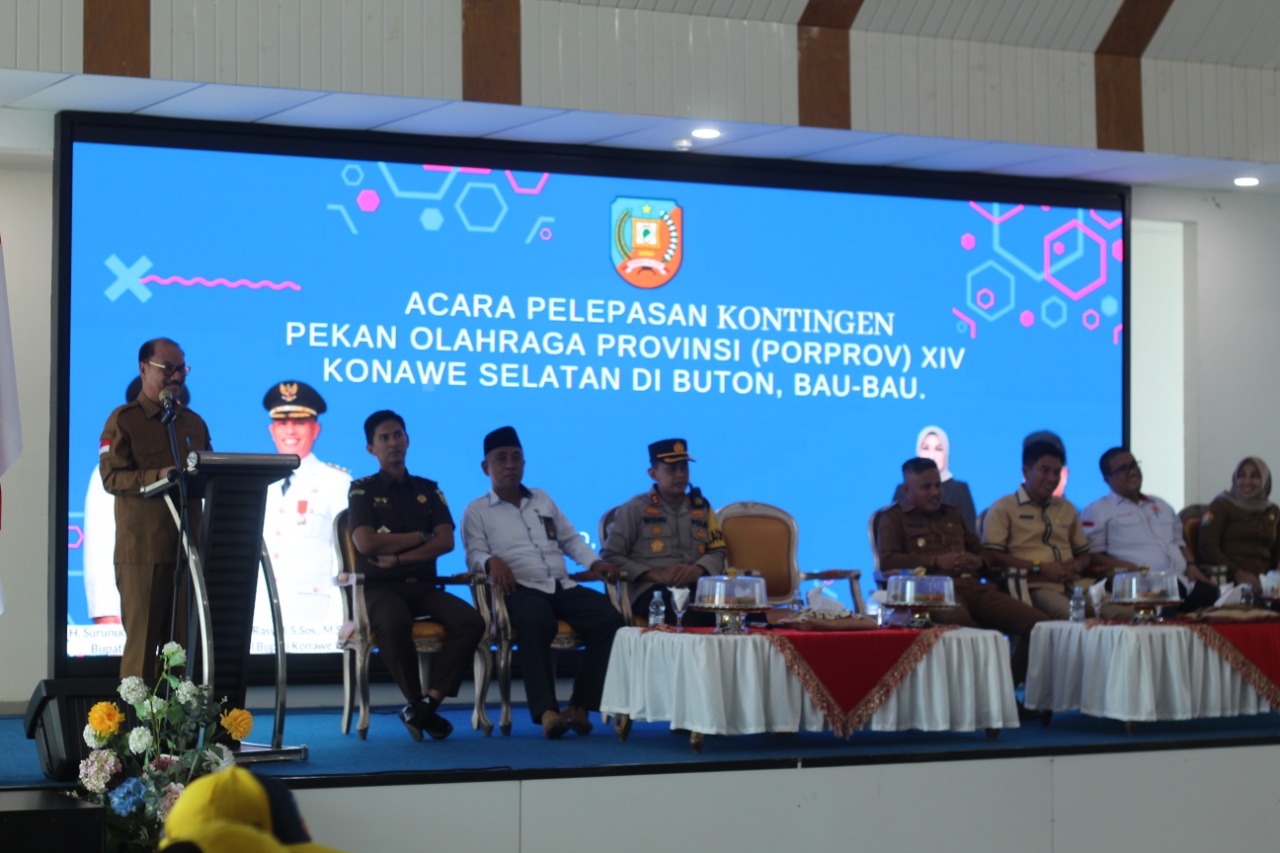 Kontingen Porprov ke-XIV Resmi Dilepas, Bupati Konsel: Begitu Menang Bonus Langsung Diserahkan
