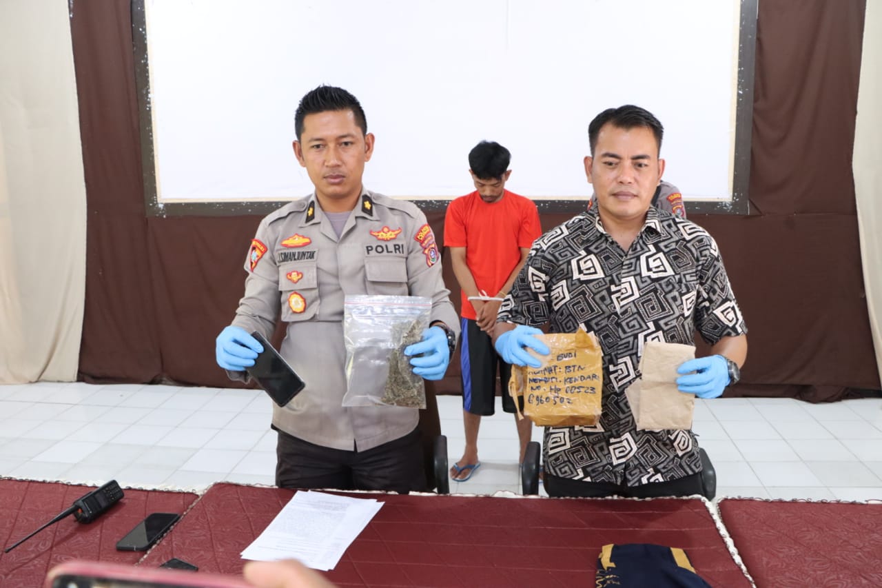 Polisi Kendari Tangkap Seorang Pengedar Ganja Lintas Provinsi