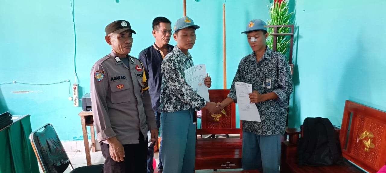 Polsek Landono Gelar Problem Solving Kasus Penganiyaan Sesama Siswa SMAN 11 Konsel