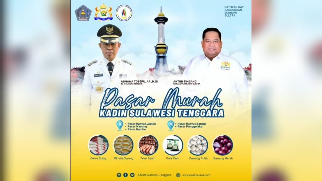 Kadin Sultra - Pemkot Kendari Akan Gelar Pasar Murah, Ini Jadwal dan Tempatnya