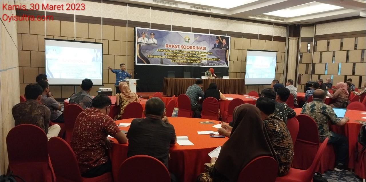 Biro Administrasi Pembangunan Gelar Rakor Pengedalian Administrasi Wilayah Kabupaten Kota se-Sultra