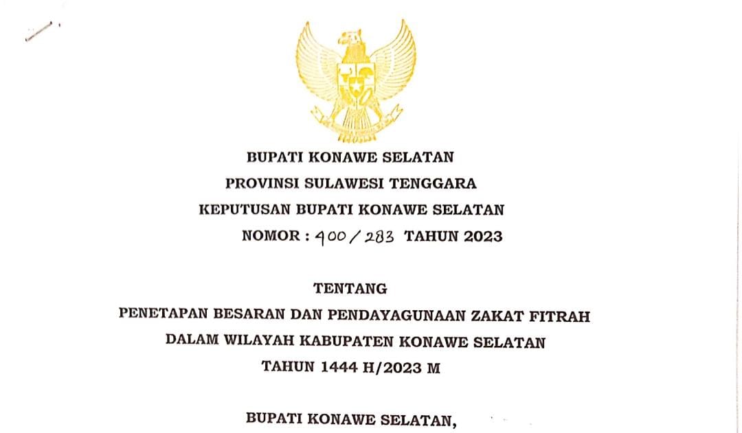 Ramadan 2023, Ini Besaran Zakat Fitrah di Konawe Selatan