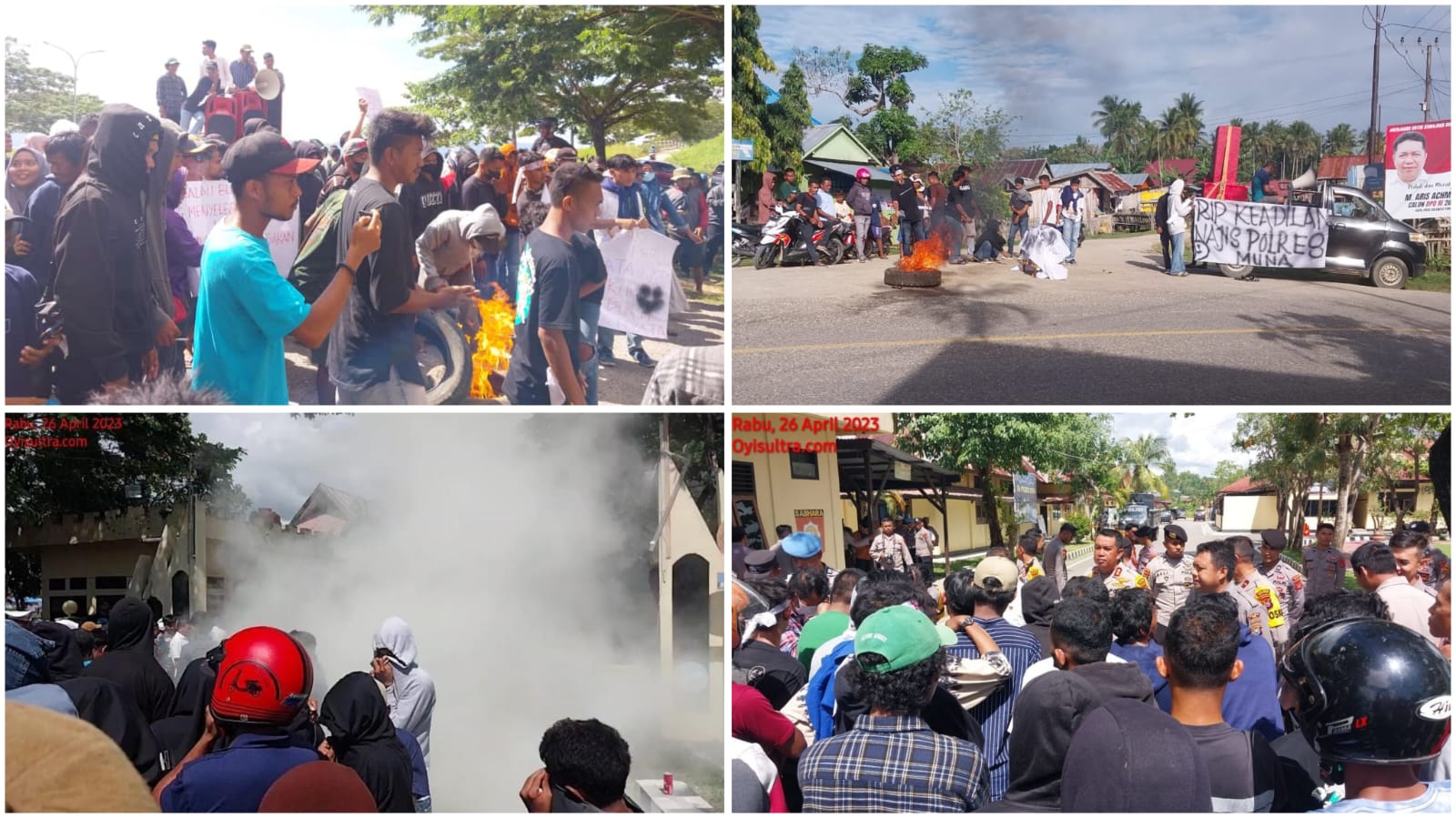 Penanganan Kasus Dianggap Jalan Ditempat, Ratusan Warga Labunti Datangi Polres Muna