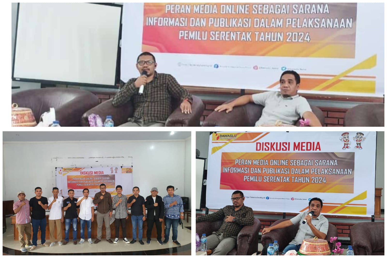 Bawaslu Butur dan Insan Pers Diskusikan Peran Media di Pemilu 2024