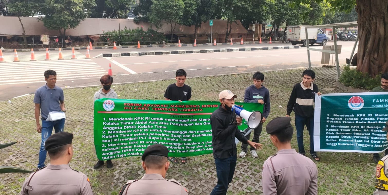 Unjuk Rasa di KPK, FAHMI Minta Perkembangan Laporan Dugaan Suap di Kolaka Timur