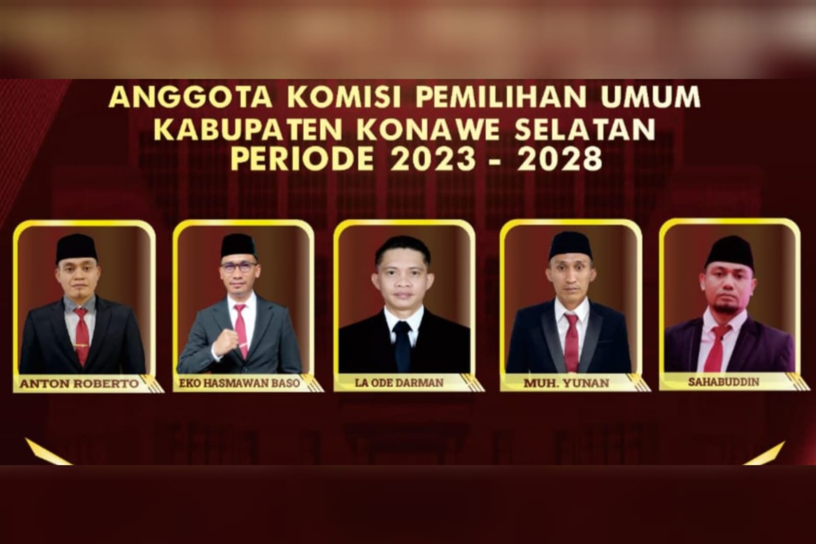 Mulai Berkantor, Ini Daftar Koordinator Divisi KPU Konawe Selatan Periode 2023-2028