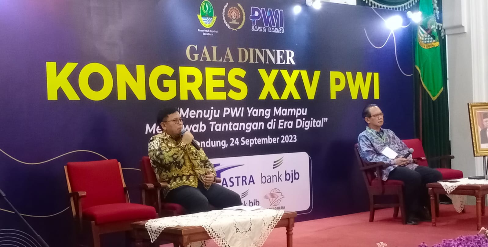 Gala Dinner Spektakuler di Gedung Sate Kota Bandung Menyambut Kongres XXV PWI 2023