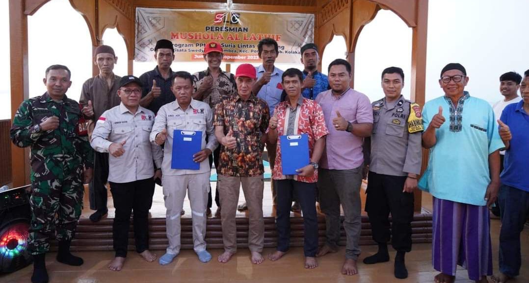 PT SLG Beri Bantuan Musala di Area Wisata Swedy Desa Tambea Kolaka