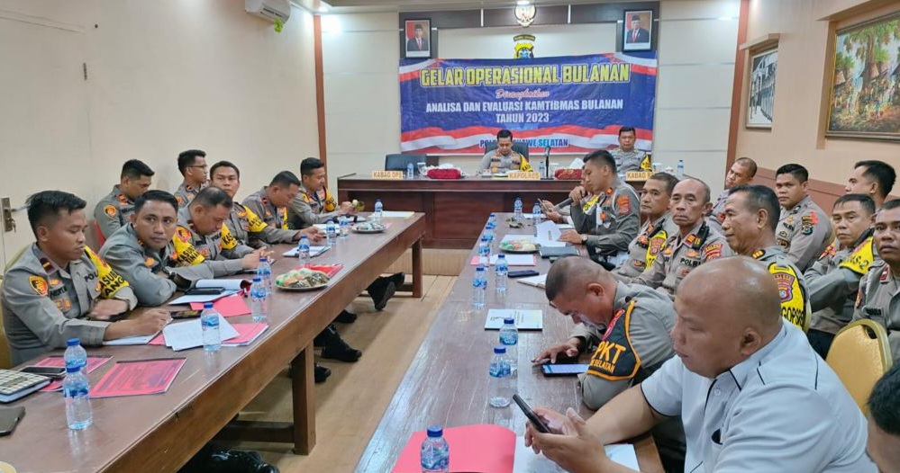Pimpin Operasional dan Anev Kamtibmas Bulanan, Berikut Arahan Kapolres Konawe Selatan