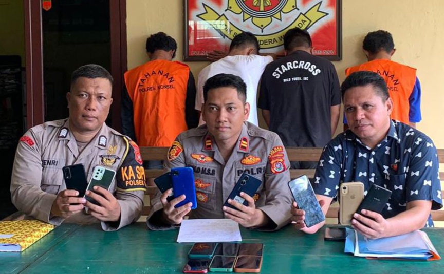 Usai Mencuri di Konawe Selatan, Polsek Lainea Tangkap 4 Terduga Pelaku di Muna