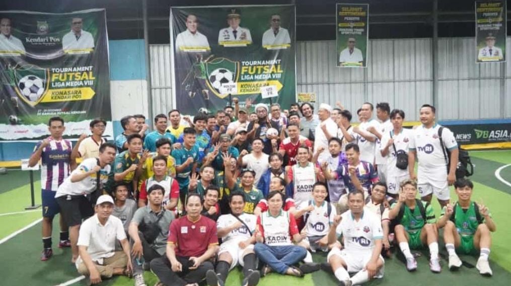 Ruksamin Resmi Buka Turnamen Futsal Liga Media ke-VIII Kendari Pos Konasara 2023