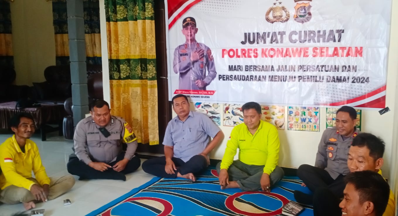 Jumat Curhat, Polsek Tinanggea Akan Menindak Tegas Pengendara Gunakan Knalpot Brong