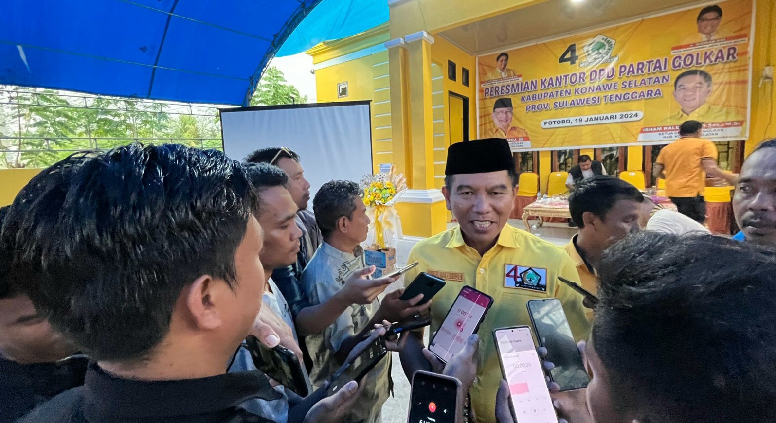 Kantor DPD Golkar Konawe Selatan Diresmikan, Irham Kalenggo: Tempat Berdiskusi Untuk Memajukan Daerah